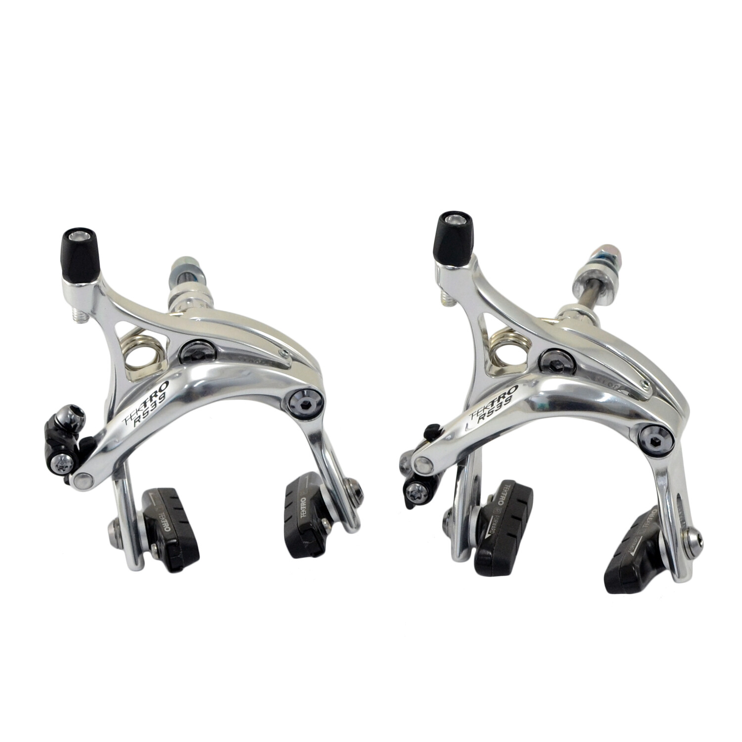 TEKTRO R559 Caliper Brake Set Long Reach 53-73mm Nutted Mount, Silver
