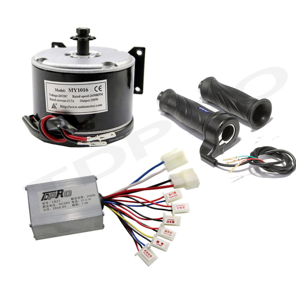 24V 250W Brush Motor Controller Throttle Grip Electric Go Kart ATV Scooter EBike