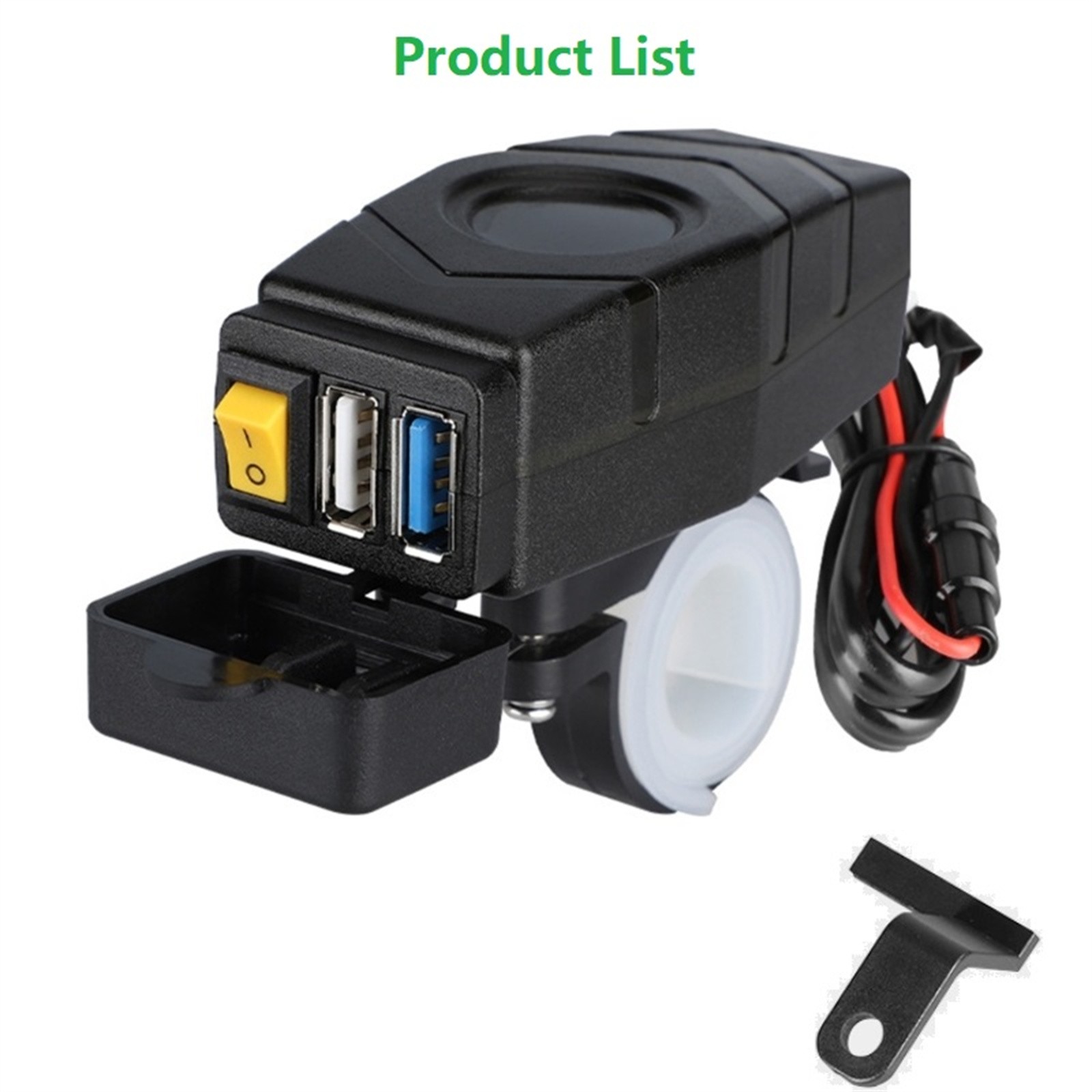 Handlebar USB Charger 24V 36V 48V 60V QC3.0 Fast Charging Adapter Phone