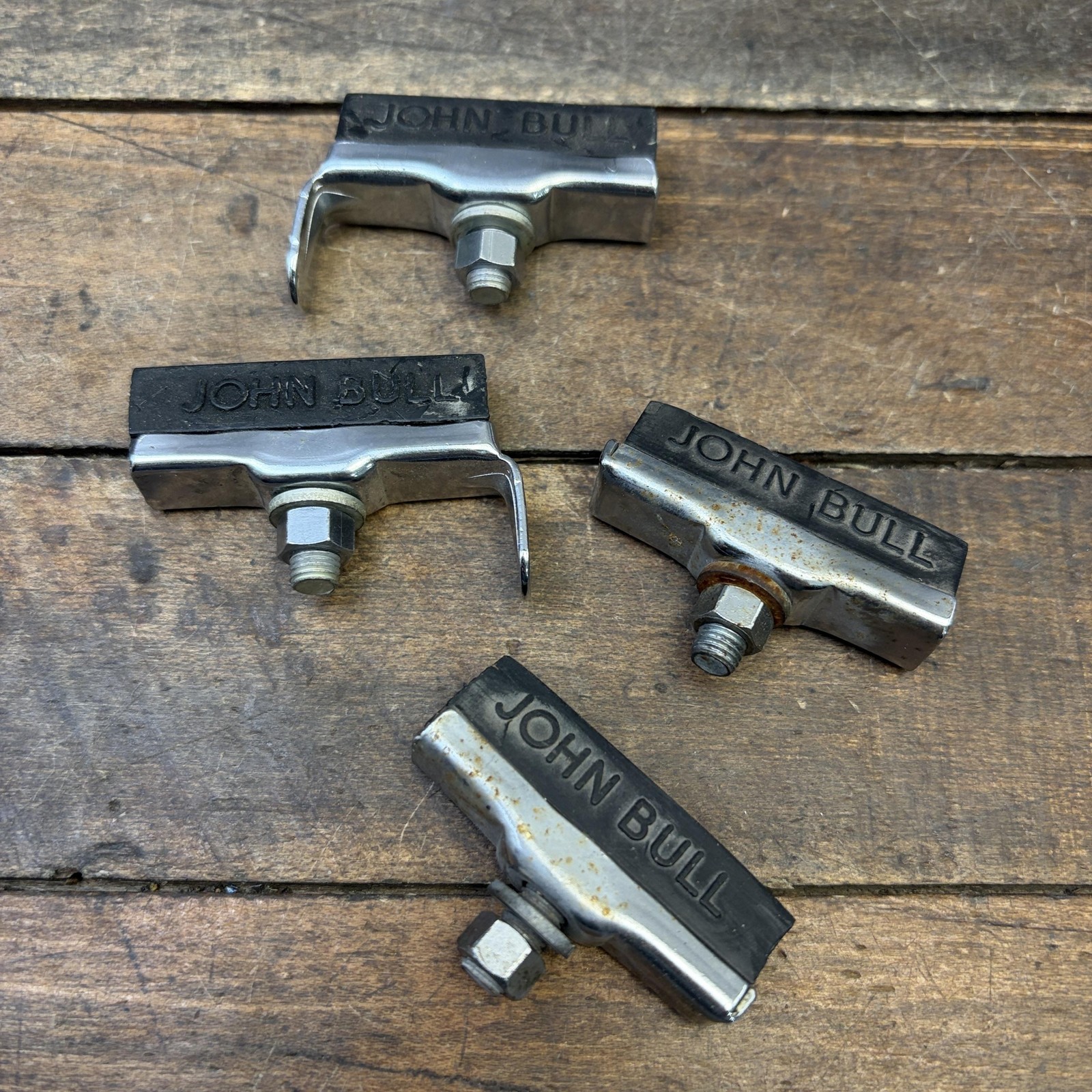 Vintage John Bull No 25 Brake Shoe Pads Set Threaded Post England Raleigh Sports