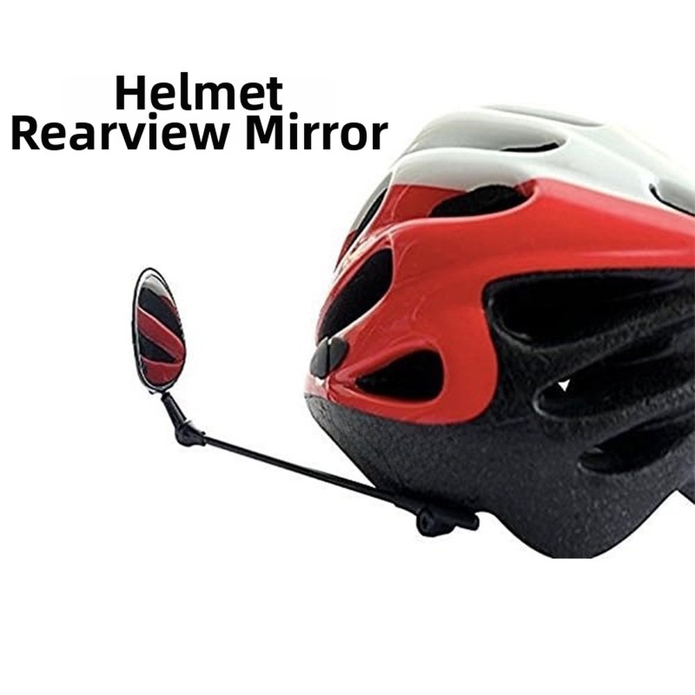 Cycling Helmet Rearview Mirror 24 cm Rod 5 cm Lens for Road MTB Motorcycle Use