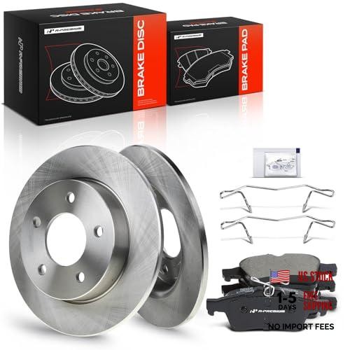 10.43 inch (265mm) Disc Brake Rotors + Ceramic Pads kit Compatible Rear Solid