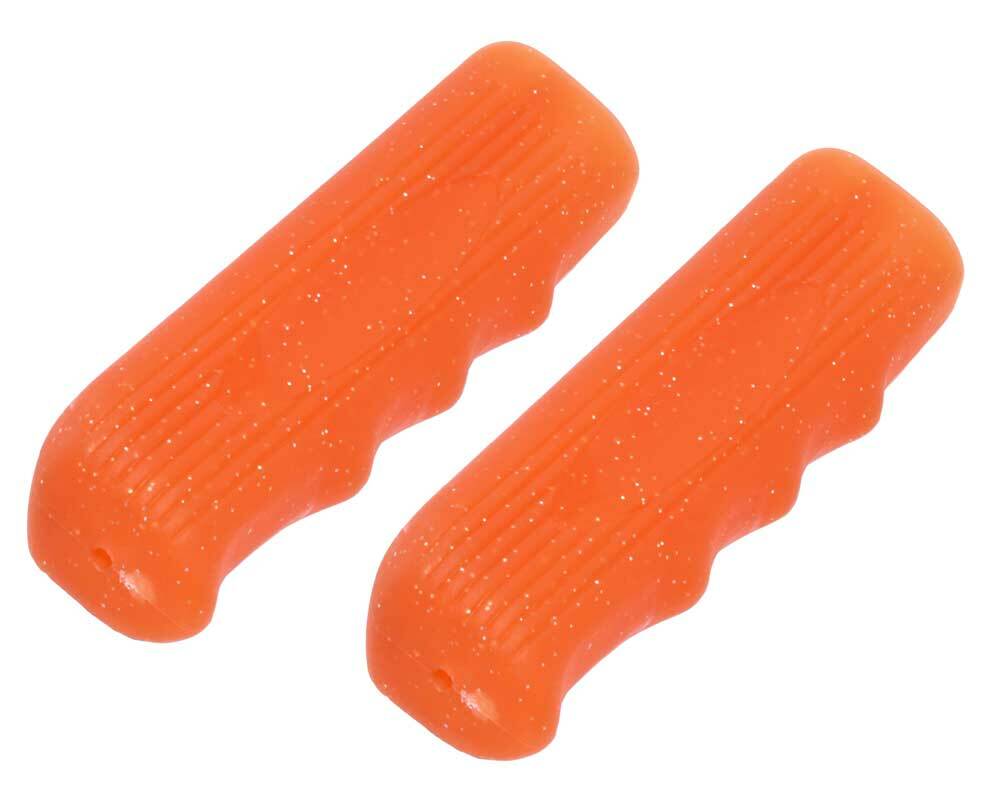CRUISER CUSHION VINTAGE SCHWINN STINGRAY BICYCLE HADLEBAR ORANGE GLITTER GRIPS.