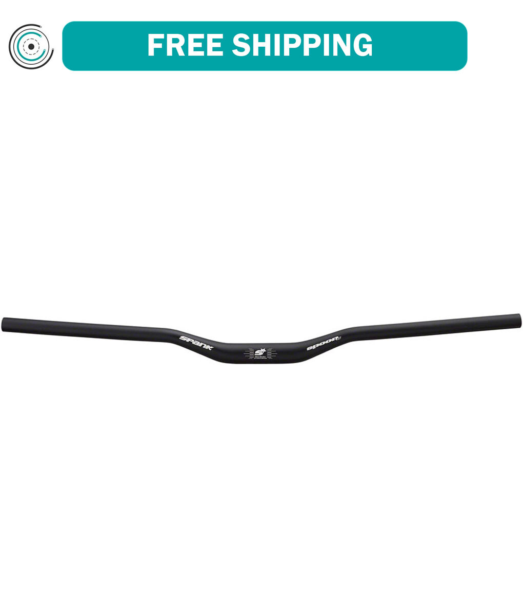 Spank Spoon Handlebar 785mm Wide 31.8mm Clamp 25mm Rise Black Aluminum XGT