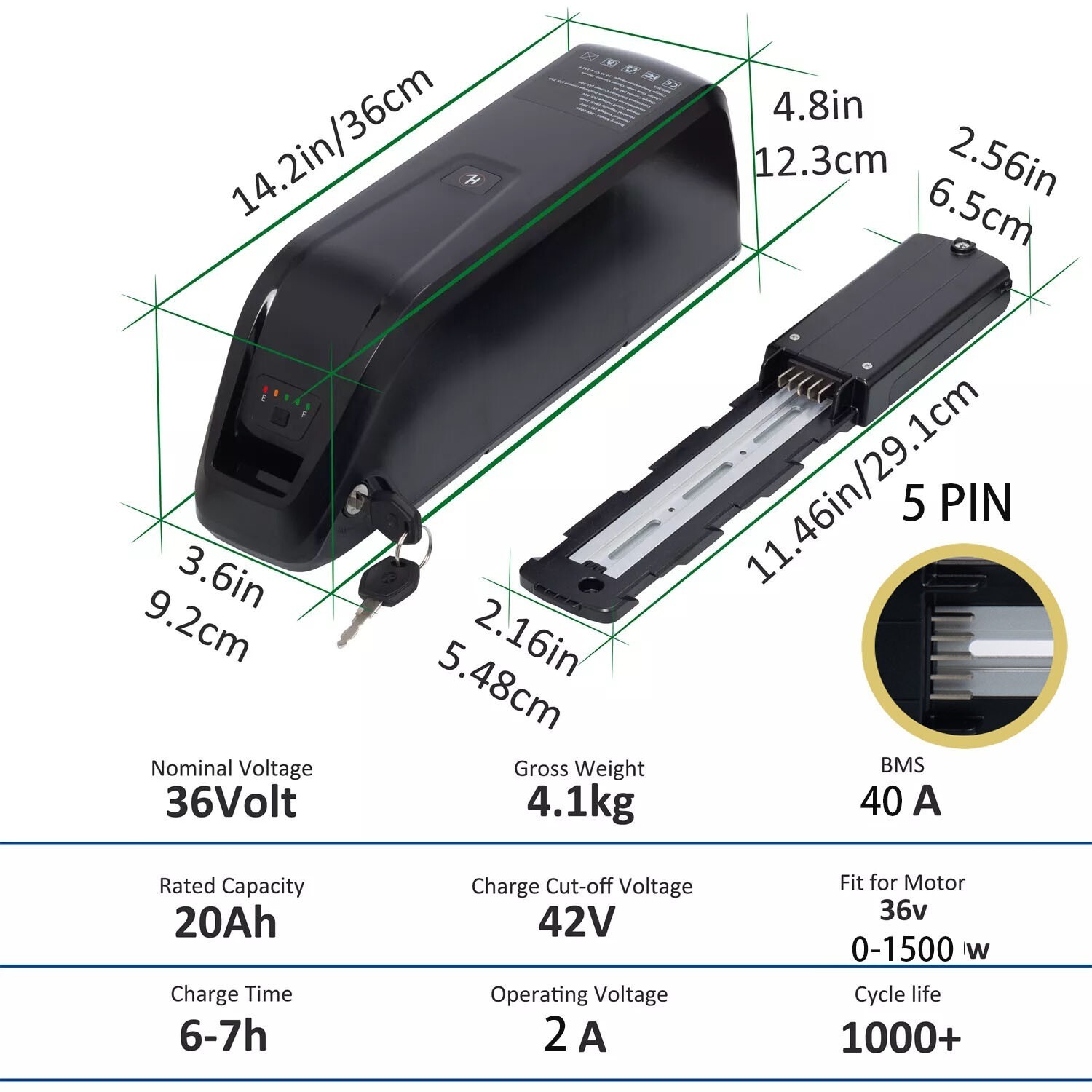 52V 48V 36V 10Ah 15Ah 20Ah Ebike Battery Lithium Battery Electric Bike 0-2000W