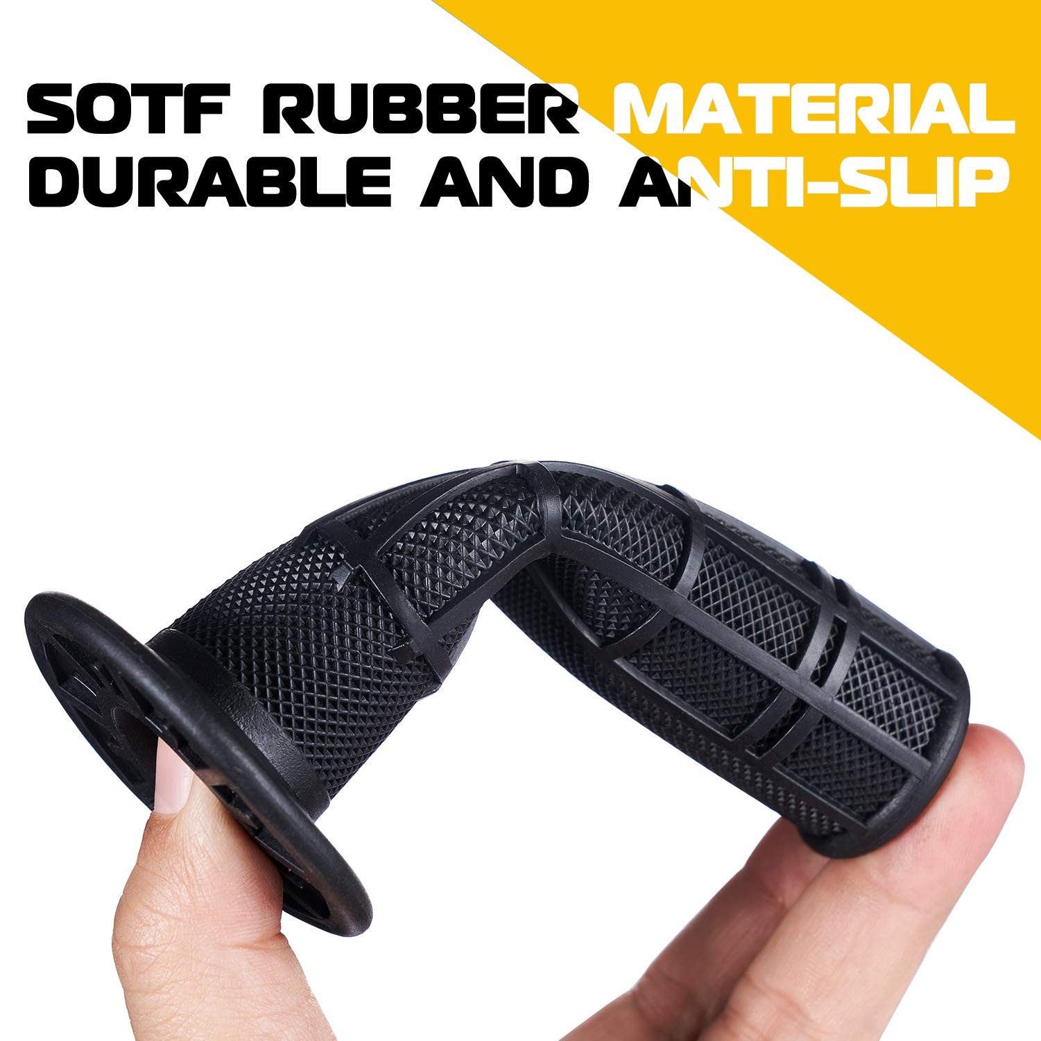 7/8” ATV Grips Universal Handlebar Grips Soft Rubber Motorcycle Grip for ATV Po