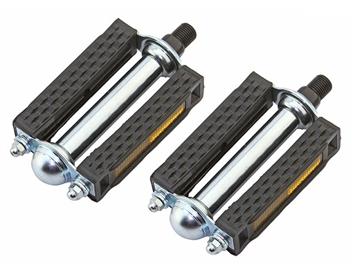 804 BLOCK PVC PEDALS 1/2 BLACK/CHROME. bike Pedals lowrider bicycle Pedals