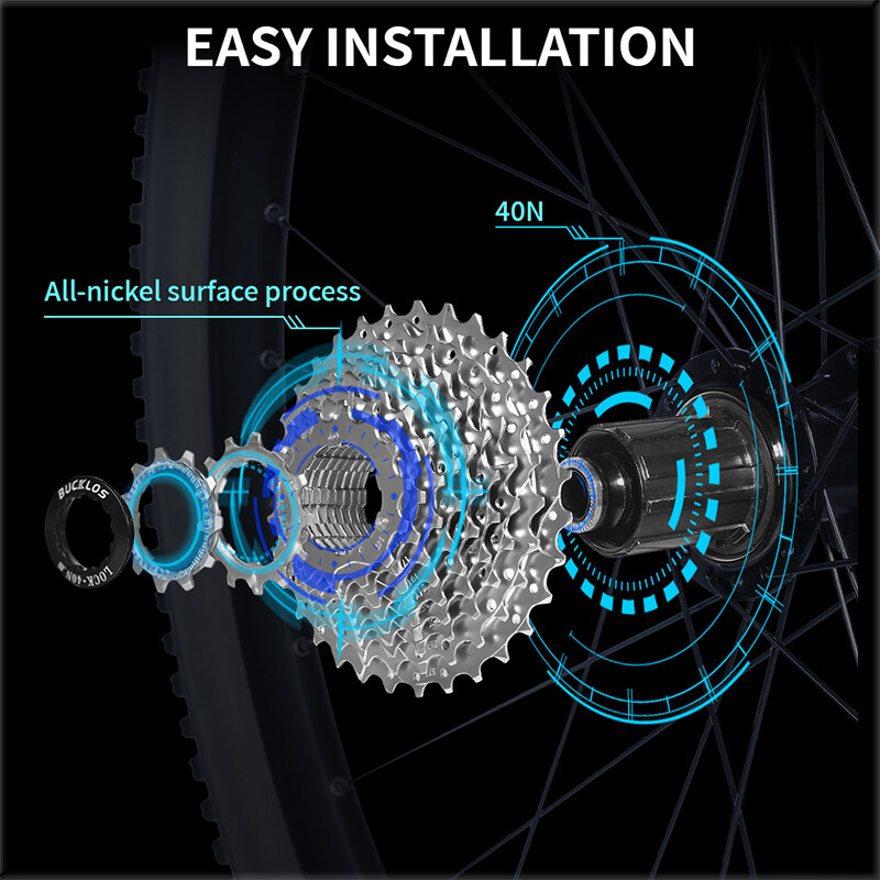 12/11/10/9/8 Speed Bike Cassette 11-52T for Shimano/Sram Mountain MTB E-Bike HG