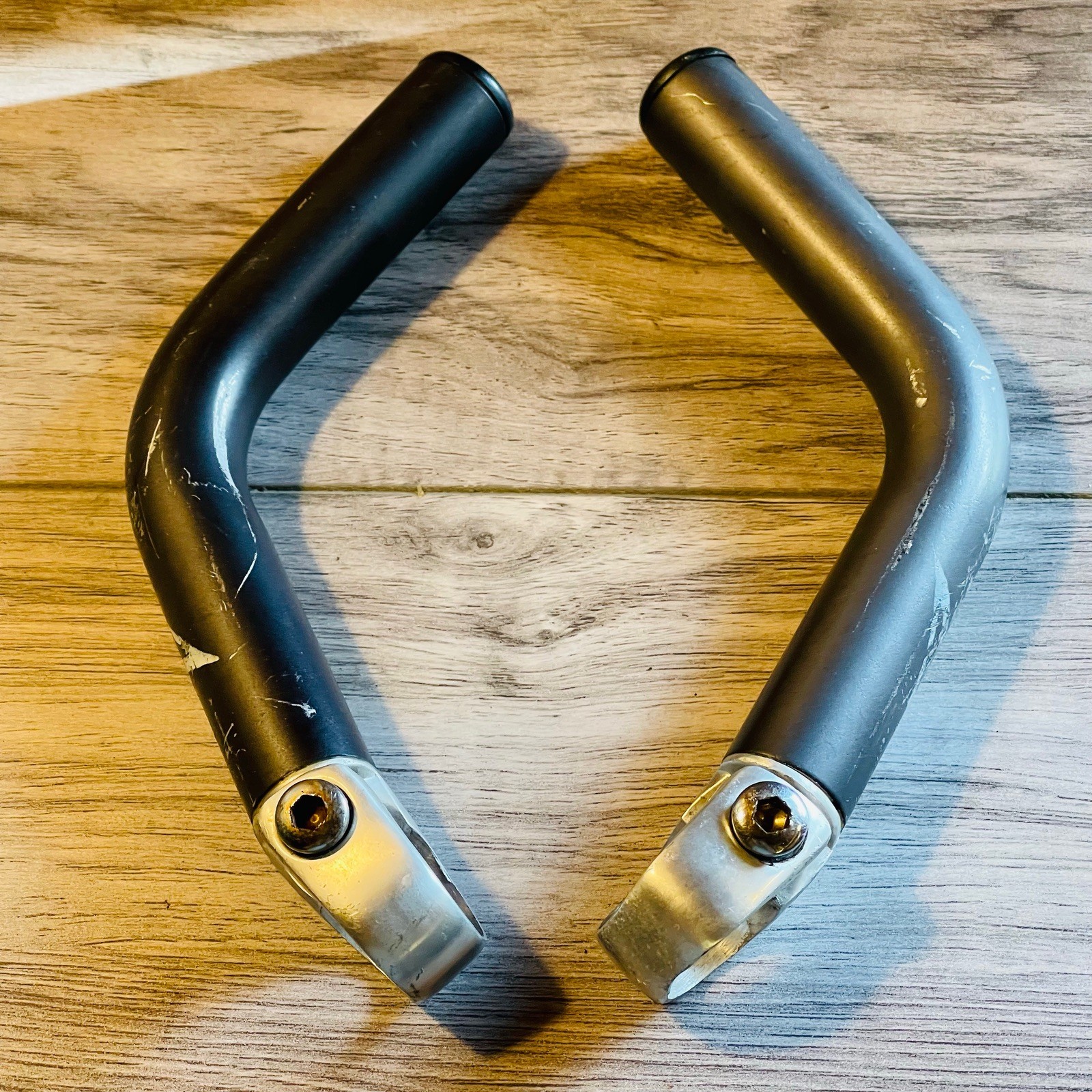 Vintage OnZa Long Bend Mountain Bike Bar Ends Faded Black/Gray