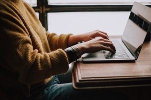 person at laptop