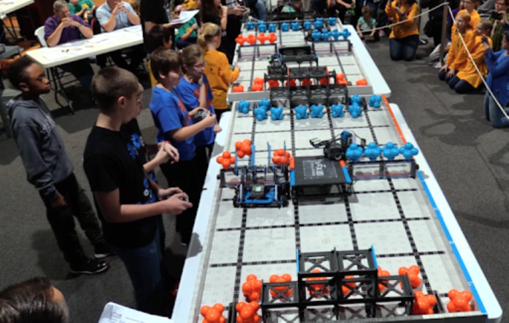 Children at Vex Robotics competition