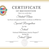 certificate with nstem logo and customizable school name, student name, school year, director and advisor name